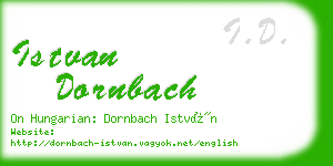 istvan dornbach business card